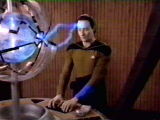 Data tries to operate an Iconian Gateway
